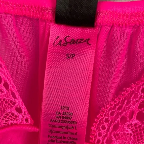 La Senza Sheer Lace Babydoll Lingerie – Hot Pink – Size Small - Picture 6 of 10